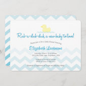 Rubber Duckie Baby shower Uitnodiging (Voorkant / Achterkant)