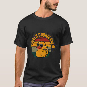 Rubber Duckie-bemanning Funny Rubber Eend Cute Gel T-shirt