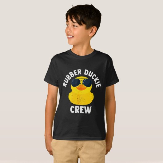 Rubber Duckie Crew Funny Rubber Duck T-shirt (Voorkant volledig)
