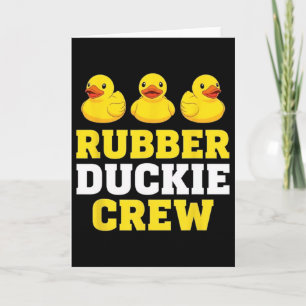 Rubber Duckie Crew Genietend Van De Cruise Ship Va Kaart
