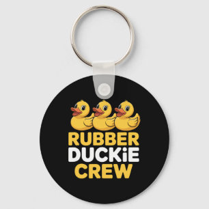 Rubber Duckie Crew Genietend Van De Cruise Ship Va Sleutelhanger