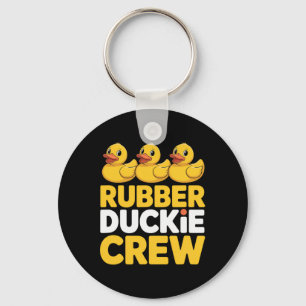 Rubber Duckie Crew Genietend Van De Cruise Ship Va Sleutelhanger