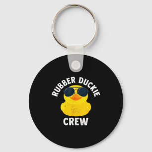 Rubber Duckie Crew Grappige Rubber Eend Sleutelhanger