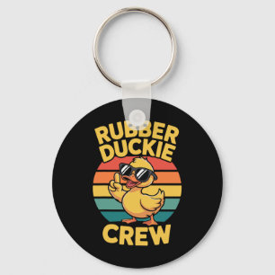 Rubber Duckie Crew Liefde Eenden Retro Vintage Sleutelhanger