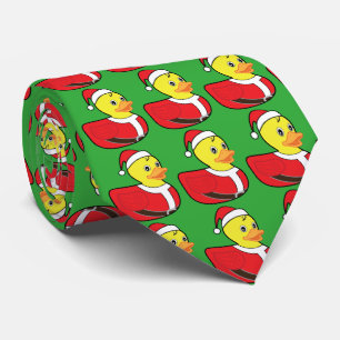 Rubber Duckie die een Santa Hat draagt Stropdas