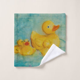 Rubber Duckie Familie! Washandje
