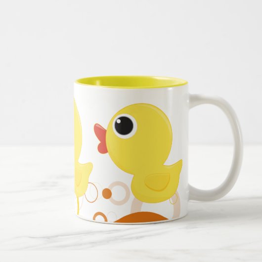 Rubber Duckie Tweekleurige Koffiemok (Rechts)