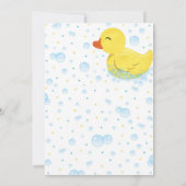 Rubber Duckie Verjaardag Uitnodiging, Rubber Ducky Kaart (Achterkant)