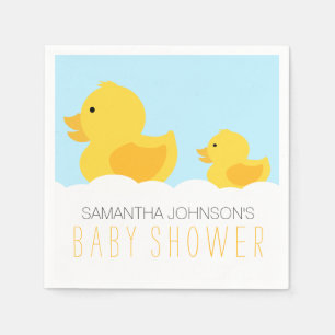 Rubber Duckies Gele Neutrale Baby Shower Servet