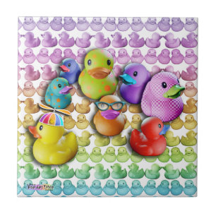 Rubber Duckies Keramische tegel Tegeltje