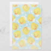 Rubber Ducks Bath Patroon Briefpapier (Voorkant / Achterkant)