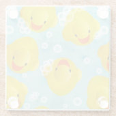 Rubber Ducks Bath Patroon Glazen Onderzetter (Achterkant)