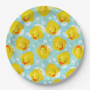 Rubber Ducks Bath Patroon Papieren Bordje