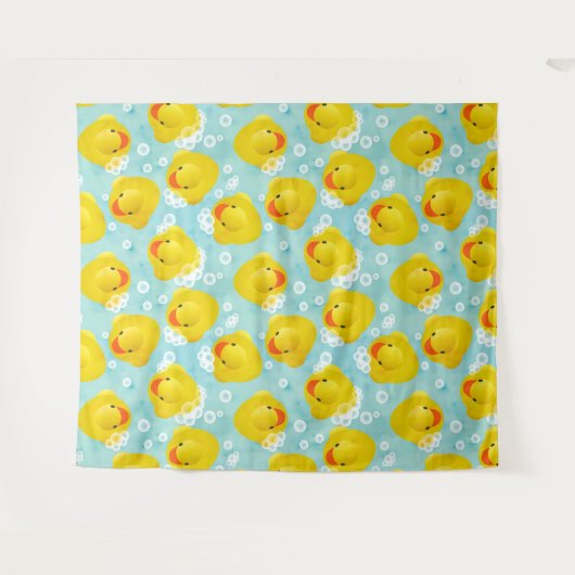 Rubber Ducks Bath Patroon Wandkleed (Voorkant (horizontaal))