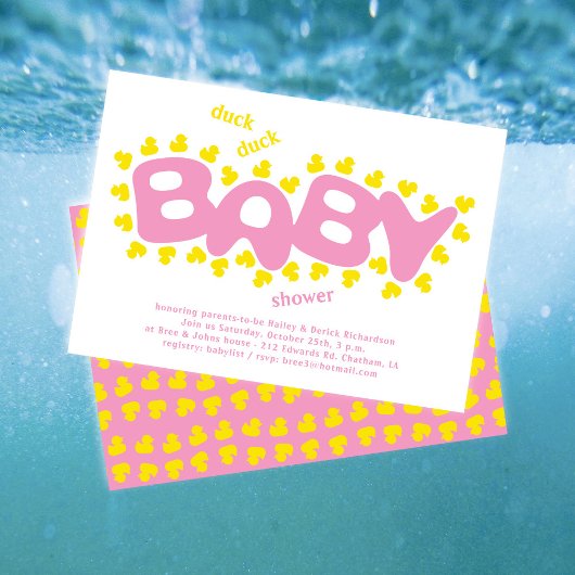 Rubber Ducks Eend Eend Baby shower Uitnodiging
