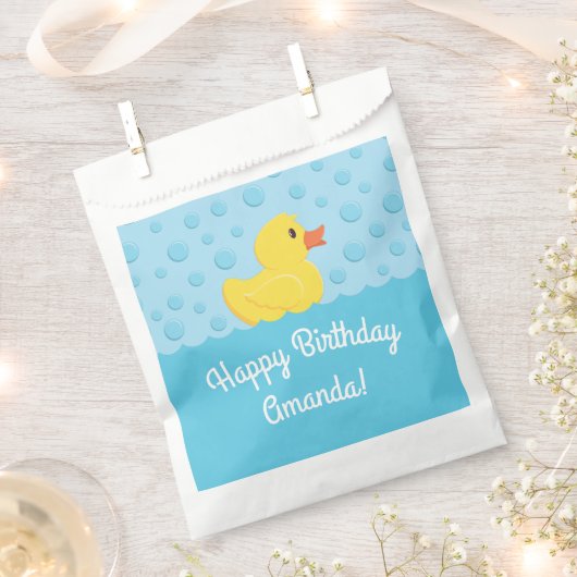 Rubber Ducky 1st Birthday Party Kinder Baby Bedankzakje (Geknipt)