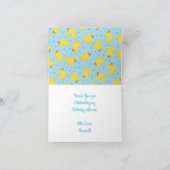 Rubber Ducky 1st Birthday Party Kinder Baby Kaart (Binnen)