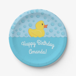Rubber Ducky 1st Birthday Party Kinder Baby Papieren Bordje