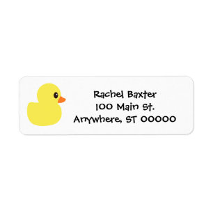 "Rubber Ducky"-Adresetiketten Etiket