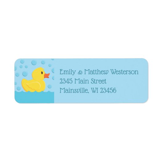 Rubber Ducky Adresse de retour Sticker Étiquettes (Devant)