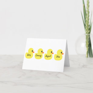 Rubber Ducky Baby Announcement Kaarten