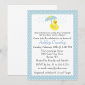 Rubber Ducky Baby Boy Shower - pas aan Kaart (Voorkant / Achterkant)