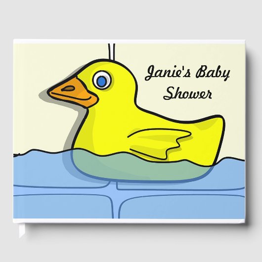Rubber Ducky Baby shower gastenboek (Voorkant)