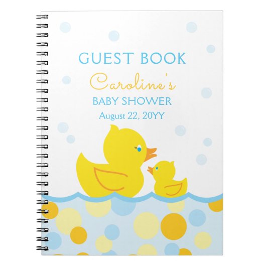 Rubber Ducky Baby shower Guest Book Notitieboek (Voorkant)