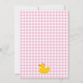 Rubber Ducky Baby shower Kaart (Achterkant)