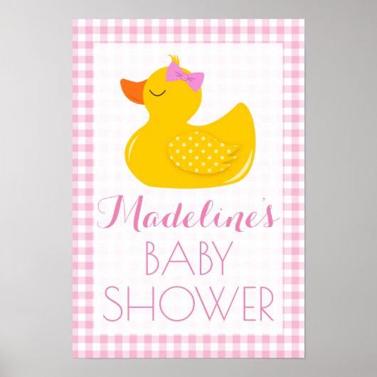 Rubber Ducky Baby shower Poster (Voorkant)