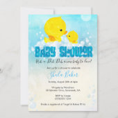 Rubber Ducky Baby shower Uitnodiging | Duckie Bath (Voorkant)