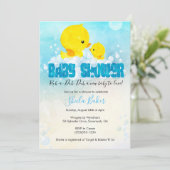 Rubber Ducky Baby shower Uitnodiging | Duckie Bath (Staand voorkant)