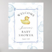 Rubber Ducky Baby Shower Welcome Sign Poster (Voorkant)