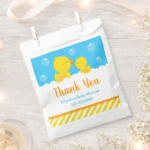 Rubber Ducky Baby shower Yellow Blue Dank je Bedankzakje (Geknipt)