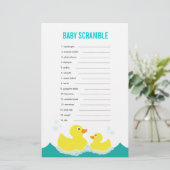 Rubber Ducky Baby Word Scramble Game (Staand voorkant)