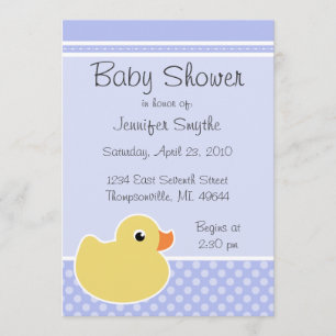 Rubber Ducky Blue Baby Shower-uitvindingen Kaart