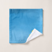 Rubber Ducky Blue Waterverf Art Bad Handdoek (Wasdoekje)