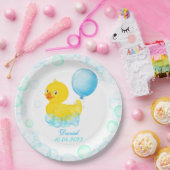 Rubber Ducky Boy First Birthday Paper Bord (Feest)