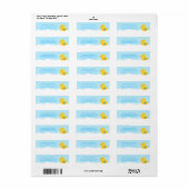 Rubber Ducky Bubble Bath Boy Baby shower Etiket (Full Sheet)