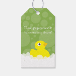 Rubber Ducky Cadeau Label - Groen Cadeaulabel