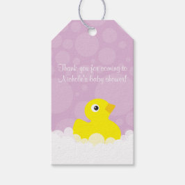 Rubber Ducky Cadeau Label - Lila Cadeaulabel