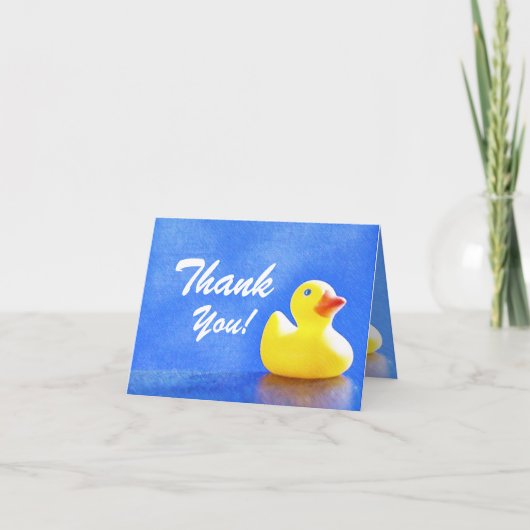 Rubber Ducky dankt u nota neemt van Bedankkaart (Voorkant)