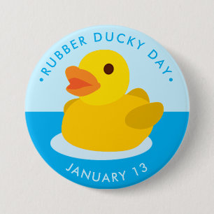 Rubber Ducky Day Ronde Button 7,6 Cm
