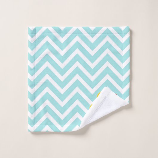 Rubber Ducky Duck Ducks Chevron Bathroom Bad Handdoek (Wasdoekje)