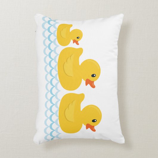Rubber Ducky Familie Kwekerij Kussen – Geel Eend L (Voorkant(Verticaal))