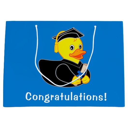 Rubber Ducky Gefeliciteerd Afstuderen Groot Cadeauzakje (Voorkant)