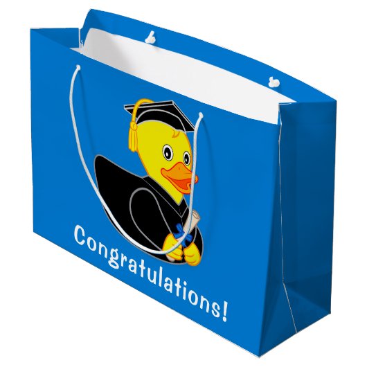 Rubber Ducky Gefeliciteerd Afstuderen Groot Cadeauzakje (Achterkant Gekanteld)