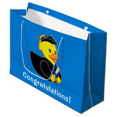 Rubber Ducky Gefeliciteerd Afstuderen Groot Cadeauzakje (Voorkant Gekanteld)