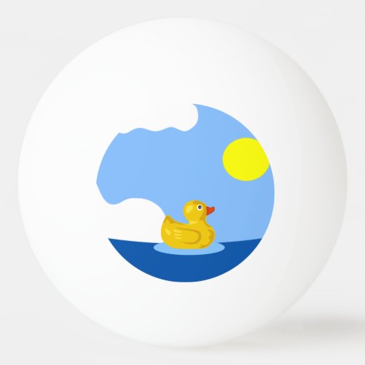 Rubber Ducky Goes voor een Swim Pingpongballen (Voorkant)