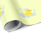 Rubber Ducky in Bubbles Baby shower Cadeaupapier (Rol Hoek)